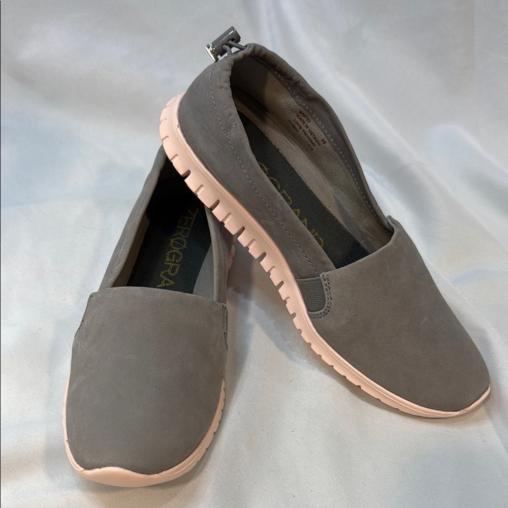 Cole Haan ZeroGrand Women’s Loafers, adjustable heel, size 8B, Grey, Comfort fit